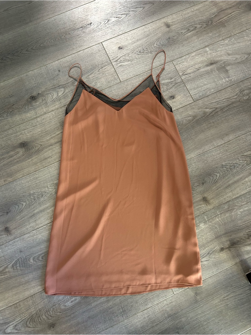 Babaton Rose Clay Slip Dress with Contrast Trim